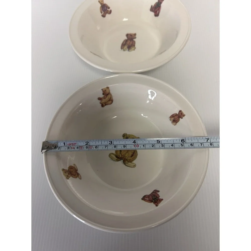Price Kensington‎ Pottery Bear Cereal Soup Bowls Set Of Two VTG